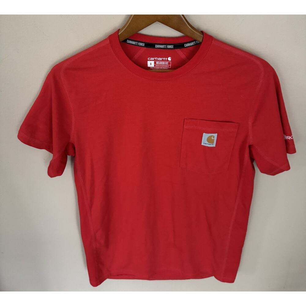 Men's Carhartt T Shirt Loose Fit Red Size Small By Carhartt